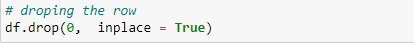 Figure 7: Rechecking Our Dataset to Confirm the Row Has Been Updated Codes were run to confirm the data type represented by each column and existence of null in the whole dataset.