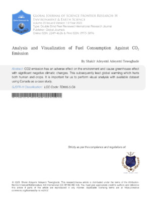 Analysis and Visualization of Fuel Consumption Against Co2 Emission