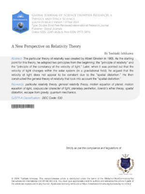 A New Perspective on Relativity Theory