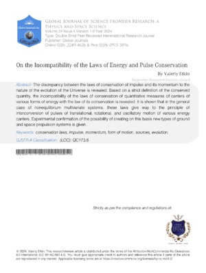 On the Incompatibility of the Laws of Energy and Pulse Conservation