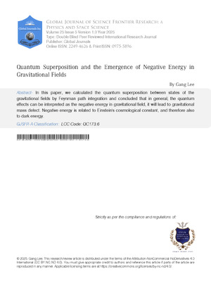 Quantum Superposition and the Emergence of Negative Energy in Gravitational Fields