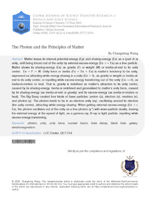 The Photon and the Principles of Matter