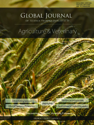 GJSFR-D Agriculture & Veterinary: Volume 16 Issue D1