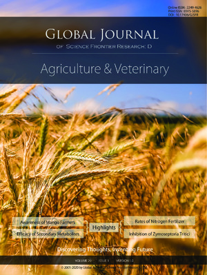 GJSFR-D Agriculture & Veterinary: Volume 20 Issue D1