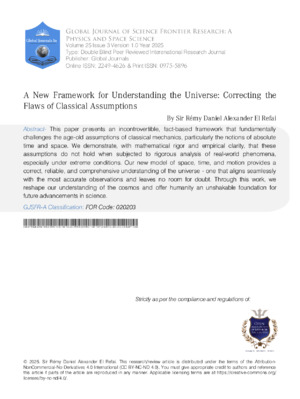 A New Framework for Understanding the Universe