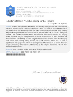  Indicators of Stroke Prediction Among Cardiac Patients