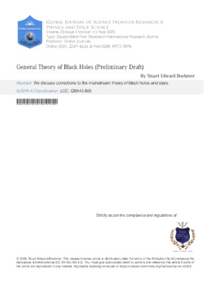  General Theory of Black Holes